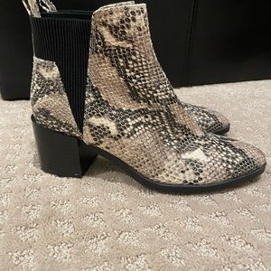 Nine West snake print booties